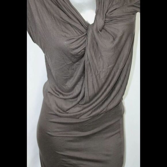 ALICE & OLIVIA BASE CHOCOLATE DROP WAIST DRESS S - Picture 2 of 9